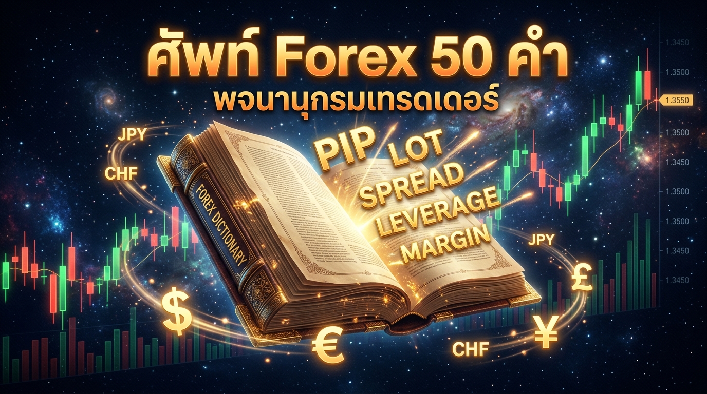 ศัพท์ Forex 50 คำที่มือใหม่ต้องรู้ 2026: พจนานุกรมเทรดเดอร์ฉบับสมบูรณ์