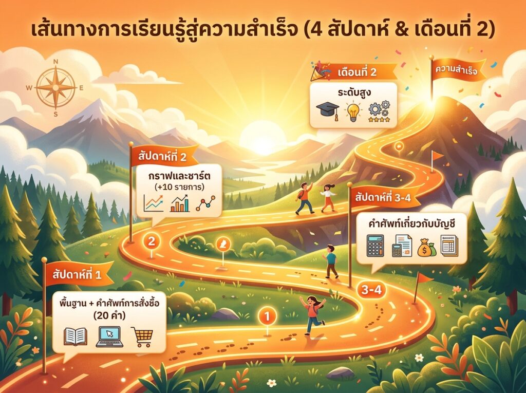 Roadmap เรียนศัพท์ Forex 4 สัปดาห์