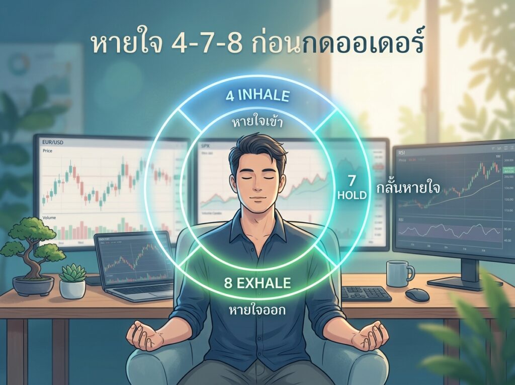 เทคนิคหายใจ 4-7-8 ควบคุมอารมณ์ก่อนเทรด